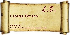 Liptay Dorina névjegykártya
